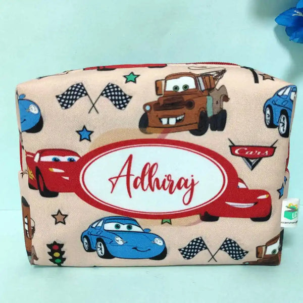 Personalized Car Printed Kids Box Pouch